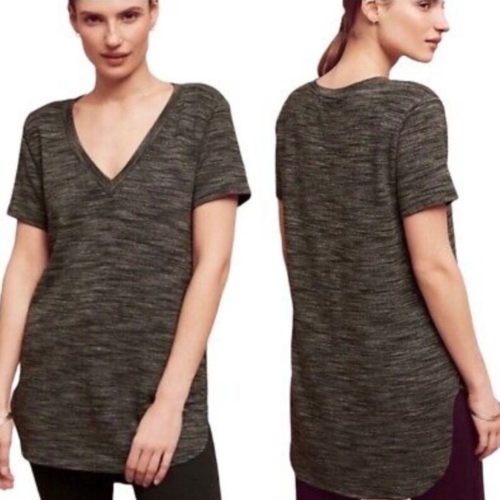 Anthropologie Cloth & Stone v-neck tunic tee